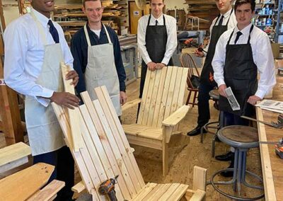 The 2022 Wood Shop Class with Chairs