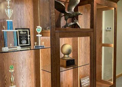 Trophy Case made by Brother Gerard and students