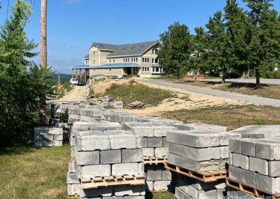 More blocks for the retaining walls